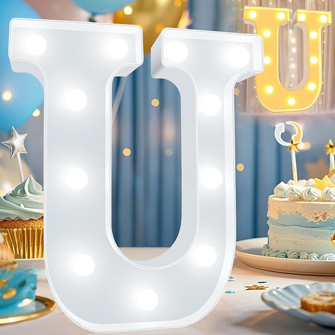 Pooqla LED Marquee Letter Lights, Warm White and Cool White Decorative Lighted by Pooqla
