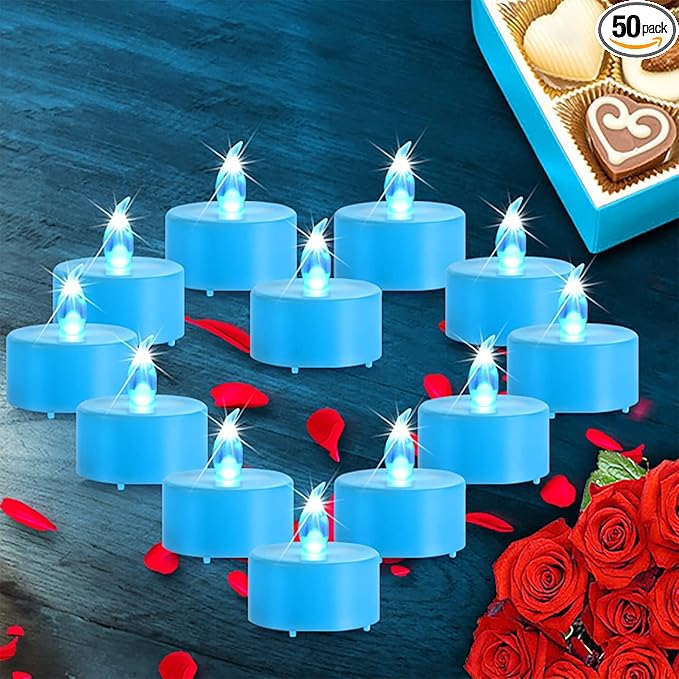 LED Tea Lights Candles- 50PACK Flameless Candles Realistic and Bright by NanciaFlamelesscandles