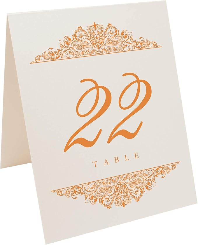 Paisley Wedding Table Numbers, Double Sided, Tent or Use in a Stand - Image 2