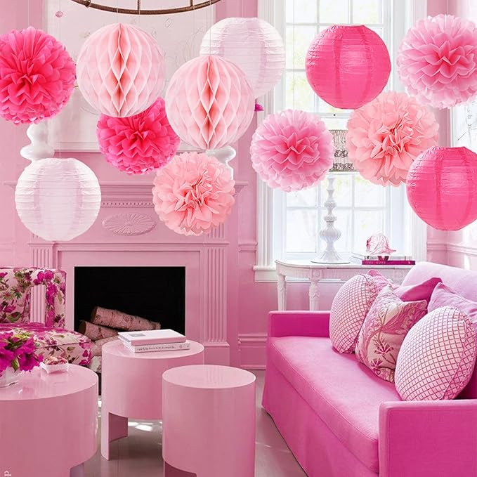 Rose Hot-Pink Party Decorations - Image 7