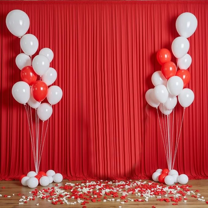 10 Panels 5x10ft Red Backdrop Curtains - Image 7