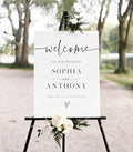 Welcome Wedding Sign Personalized, Minimalist Wedding Sign Decorations Signage by CENOVACY