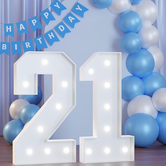 3FT Marquee Numbers 21, Happy 21st Birthday Decorations - Image 6