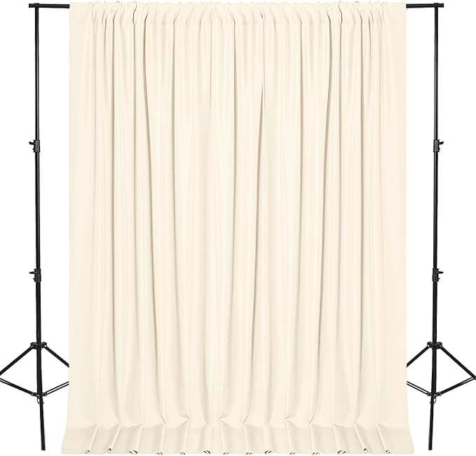 DWCN 10x8 FT Champagne Backdrop Curtains by DWCN