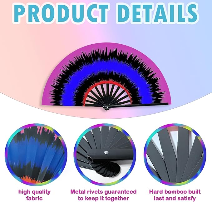 Boots on The Ground Fan, Large Folding Hand Fan - Image 5