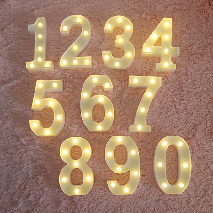 MUMUXI Marquee Light Up Letters | Large Light Up Numbers | Battery Powered and - Image 3