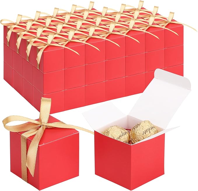 EUSOAR Favor Boxes, Mini Cube Soap Box Macaron Chocolate Container by EUSOAR