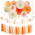 Orange-Beige Peach Fall-Boho Thanksgiving Party-Decorations by Hugtmr
