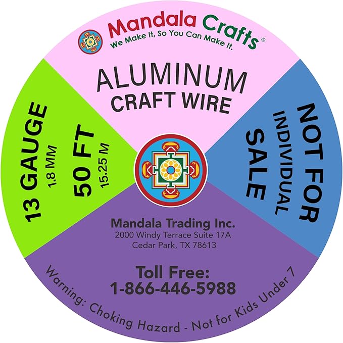 Mandala Crafts 13 Gauge Anodized Aluminum Craft Wire - Image 8