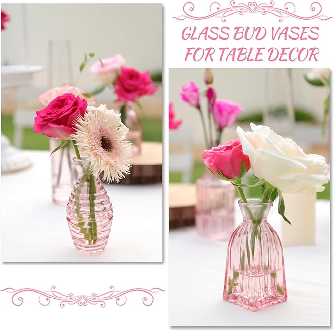 Pink Glass Bud Vases in Bulk 24 - Image 4