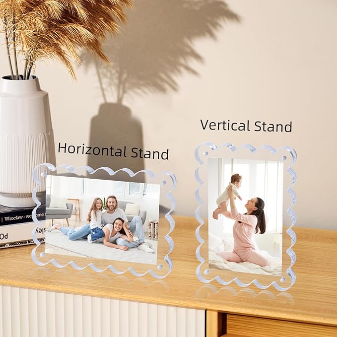 3 Pack Acrylic Picture Frame: 4x6inch Magnetic Picture Frames, Double Sided - Image 8