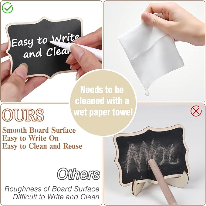 Herda 18 PCS Mini Chalkboard Signs - Image 7