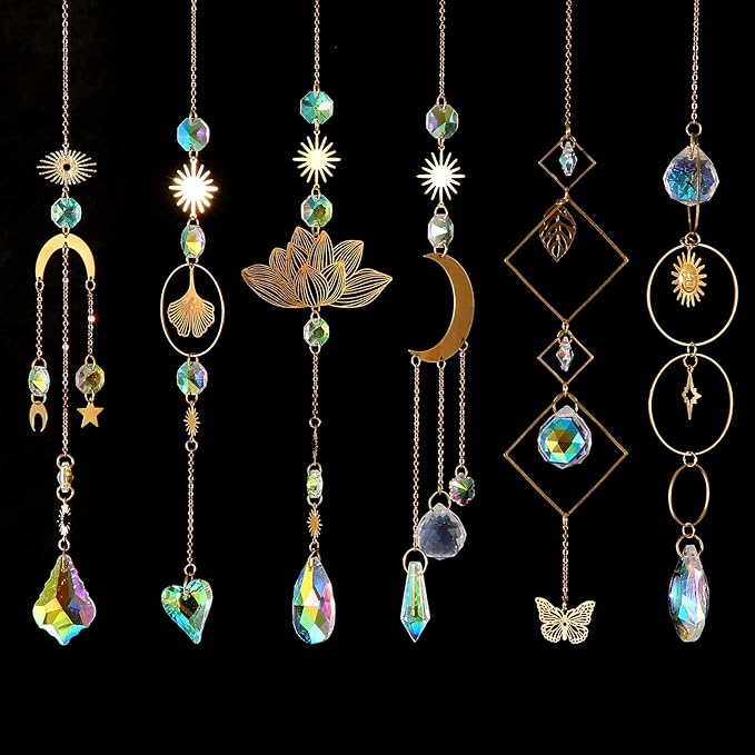 6Pieces Colorful Crystals Suncatcher Hanging - Image 4