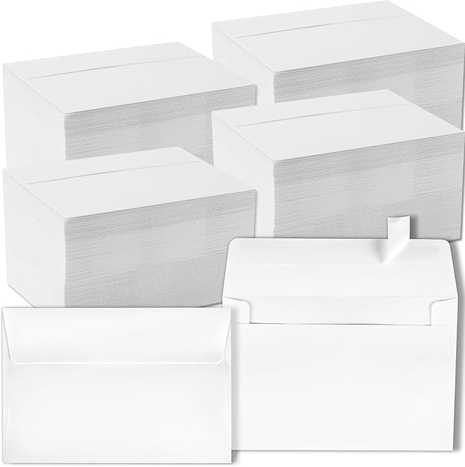 gisgfim 1000 Pcs A7 Envelopes 5.25x7.25 Inches Self Adhesive Invitation by gisgfim