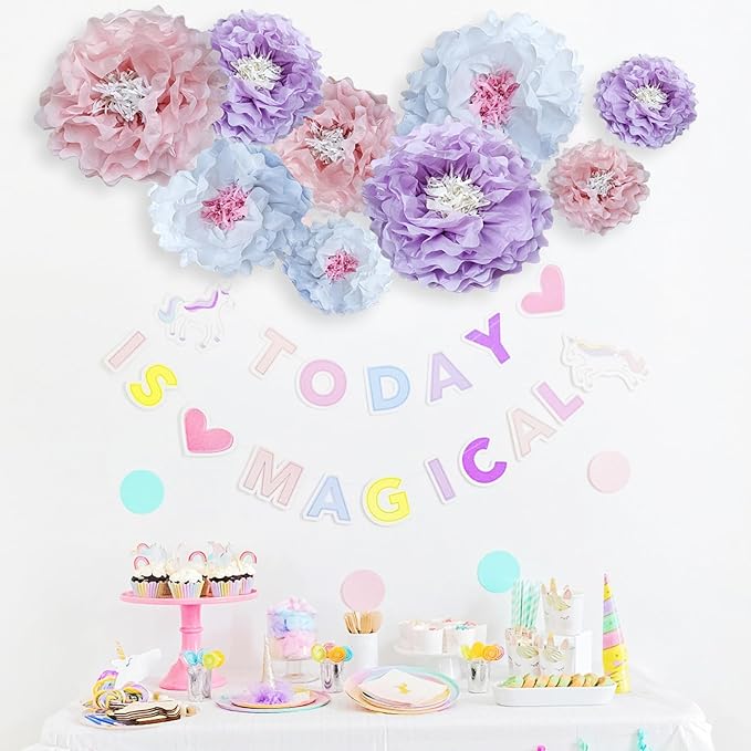 Dreamy Paper Flower Pom Poms Wall Decorations - Image 6