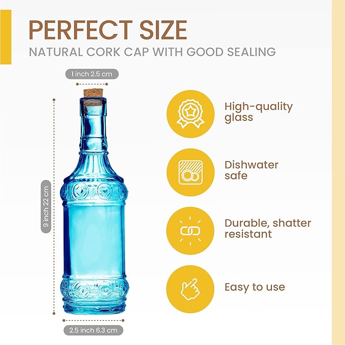 Assorted Blue Glass Bottles - Image 2
