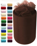 Brown Tulle Fabric Rolls 6 Inch by 100 Yards Fabric Spool Tulle Ribbon by IONTACH