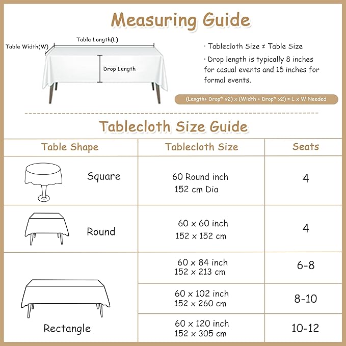 MYSKY HOME Table Cloth 60x102 in Rectangle, Cotton Tassel Linen Look Waterproof - Image 7