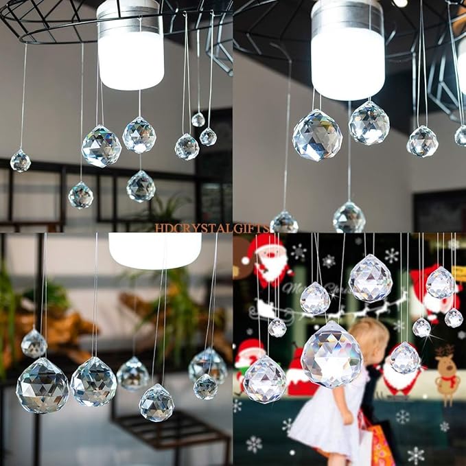 Crystalsuncatcher 20Pcs 1.75 inch/40mm Clear Crystal Ball Prism Pendant - Image 7