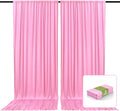2 Panels Pink Backdrop Curtain, 10 x 7 Feet Background Curtains by Zankubom