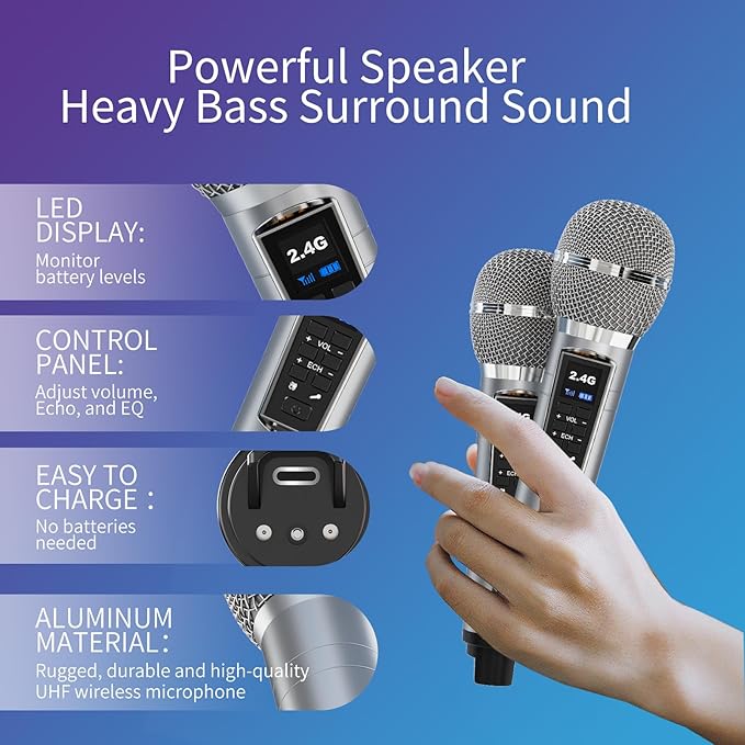 Karaoke Machine for Adults and Kids - Image 4