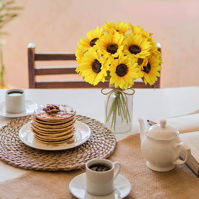 Leftover Sunflower Artificial Flowers in Vase, Sunflower Decor, Flower - Image 7