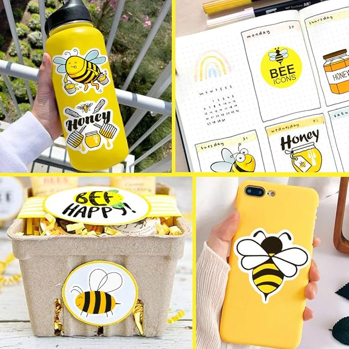 QTL Stickers for Kids Bee Stickers Laptop Stickers for Teens Girls Boys Honey - Image 2