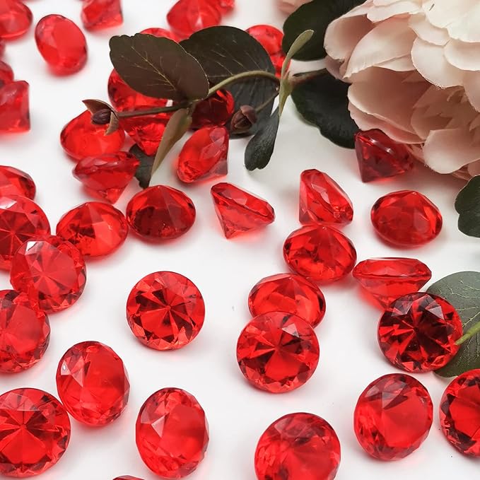 100Pcs Clear Acrylic Diamonds 25mm Wedding Table Scatters Gemstones Confetti - Image 4