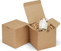 Eupako Gift Boxes 4x4x4 25 Pack Brown Kraft Paper Box by Eupako