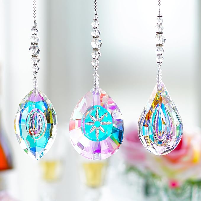 YU FENG 3PCS Crystal Suncatcher Pendant - Image 8