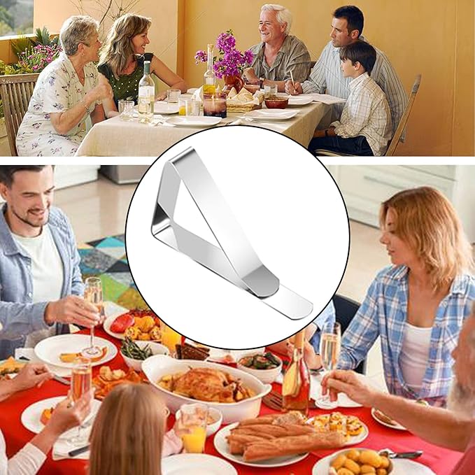 60pcs Tablecloth Clips, Heavy Duty Picnic Table Clips, Stainless Steel Table - Image 7