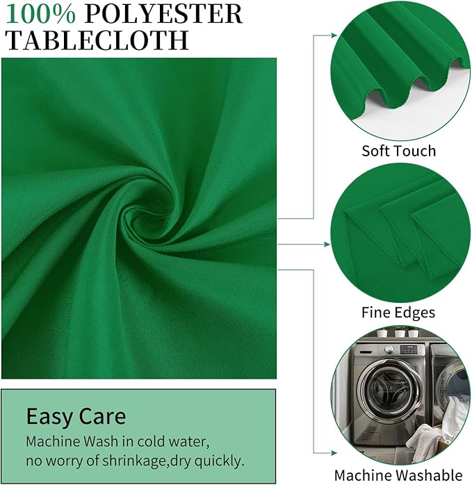 10 Pack Green Round Tablecloths - Image 5