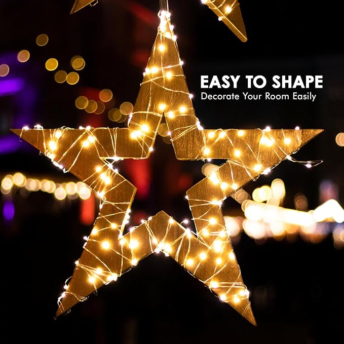12 Pack Fairy Lights Battery Operated String Lights，7FT 20LED Waterproof Silver - Image 3