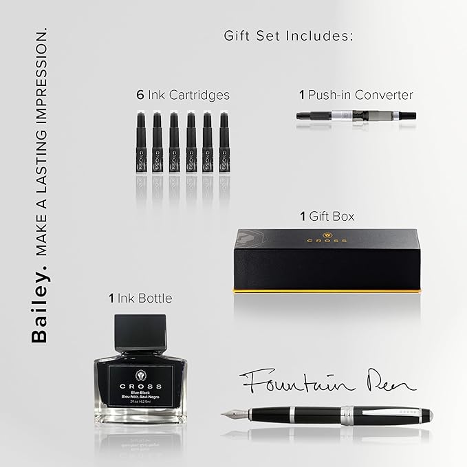 Cross Bailey Refillable Fountain Presented in a Premium Gift Box - Image 6