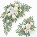 Faux Flower Swag Set of 2 for Wedding Welcome Signs Floral Swag Wedding by Piklado