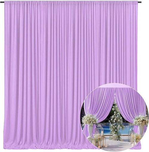 10 x 7 Feet Light Purple Backdrop Curtain by ZEBMOON