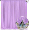 10 x 10 Feet Light Purple Backdrop Curtain by ZEBMOON