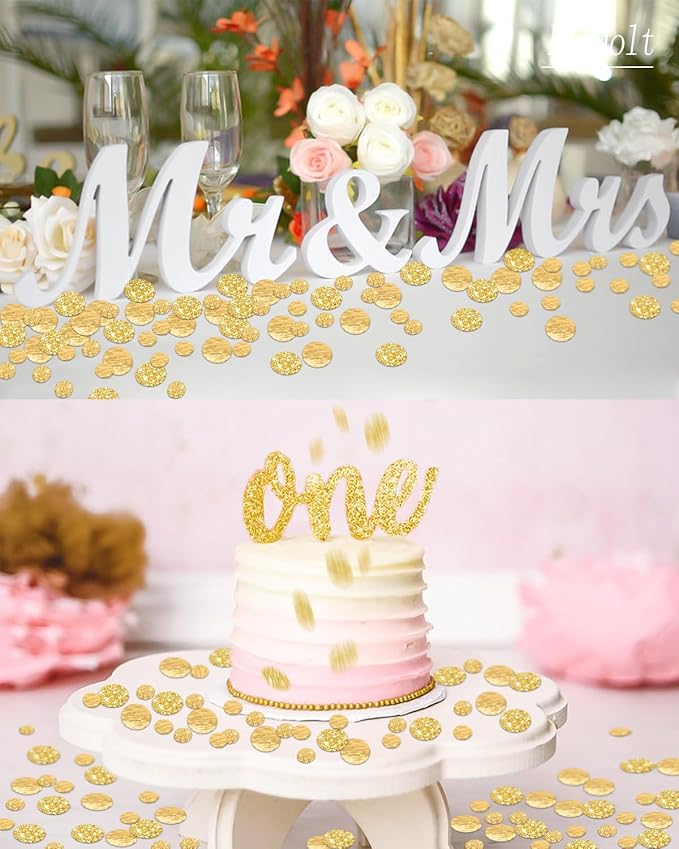 Golden Confetti Glitter Scatter Table Decoration Surprise Paper Craft Birthday - Image 5