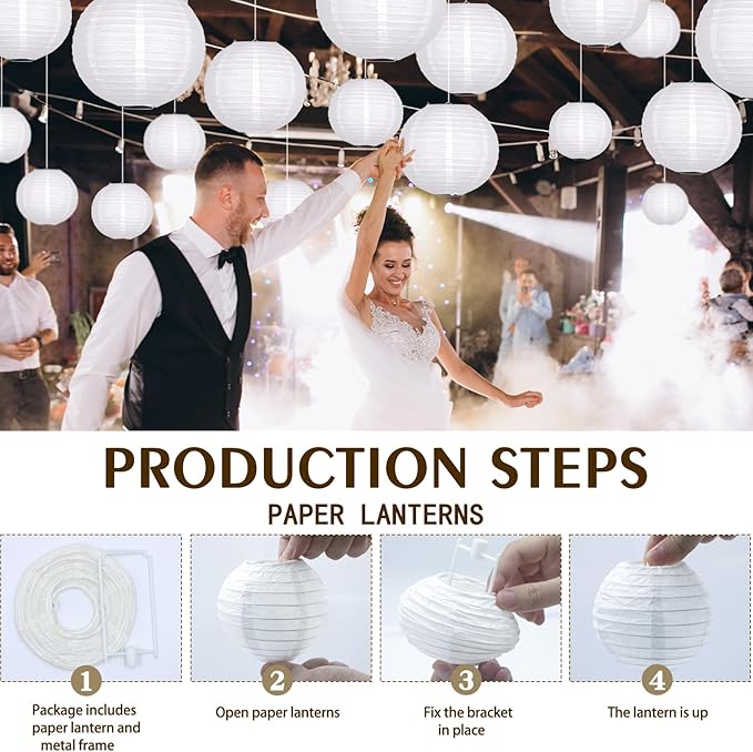 ADLKGG White Paper Lanterns Party Decorative - Image 6