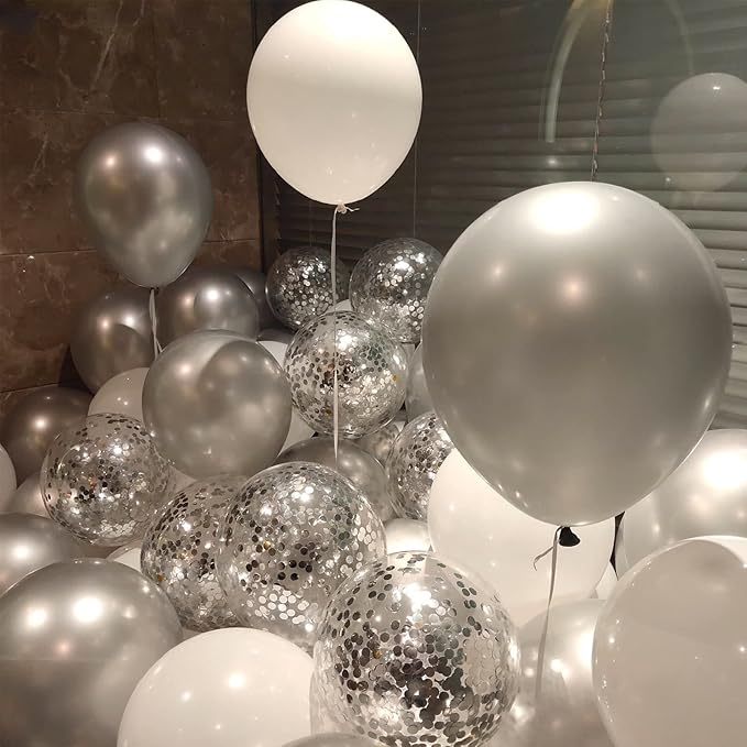 Silver Foil Confetti, Round Dots Glitter Table Confetti, Sparkling - Image 4
