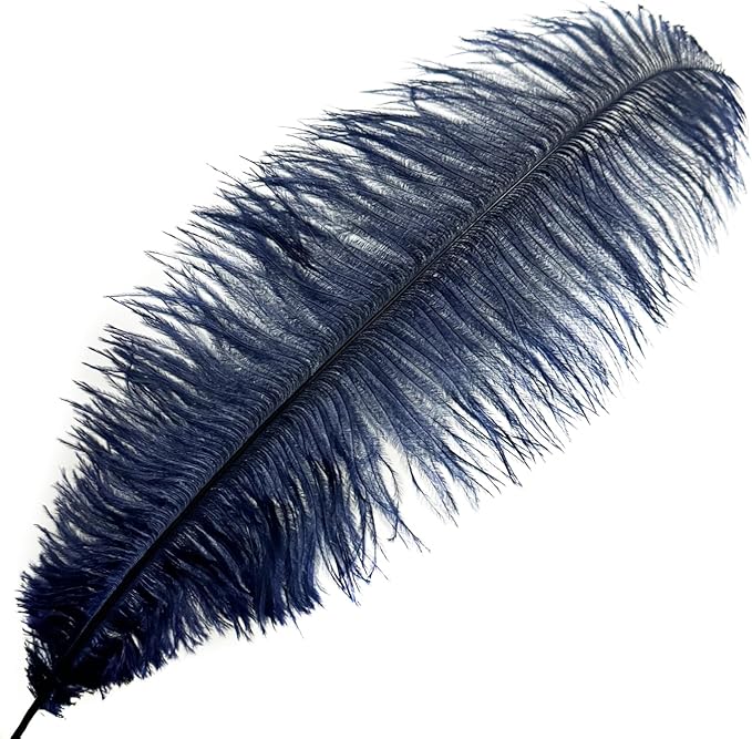 Happy Feather 16-18 inch Navy Blue Ostrich Feathers Craft - Image 3