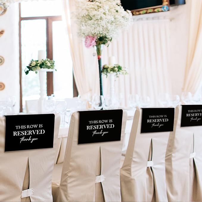 Reserved Seating Chair Signs, This Row Is Reserved Pew Cloths Seating - Image 4