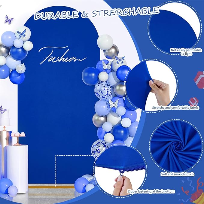 SoarDream Navy Blue Spandex Arch Cover 6FT Wedding Arch Backdrop Cover Stretchy - Image 5
