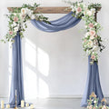 Socomi Wedding Arch Draping Fabric 1 Panel 29" x 19Ft Dusty Blue Sheer Chiffon by Socomi