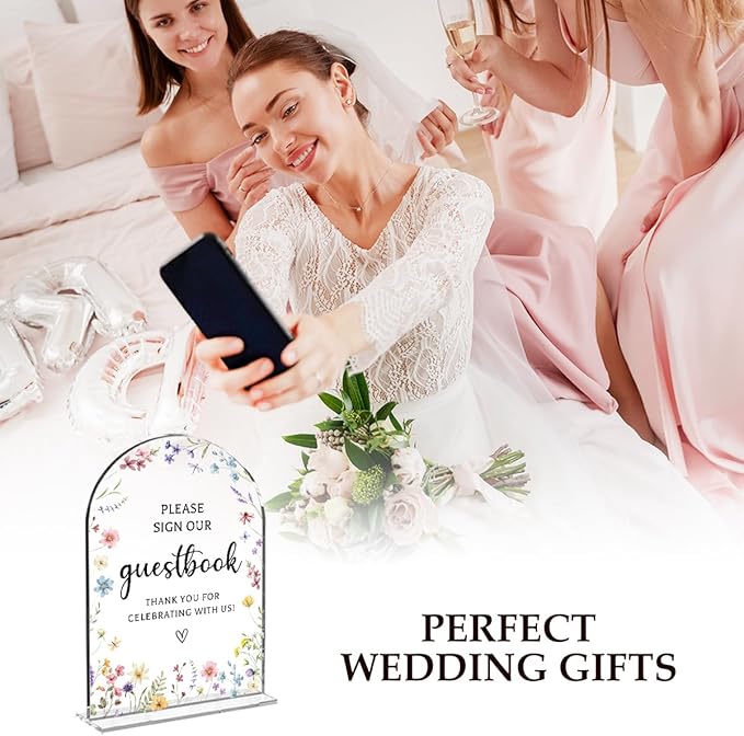 Wedding Sign Decor, Photo Guest Book Sign, 5x7 Inch Arch Acrylic, Wedding Sign - Image 5