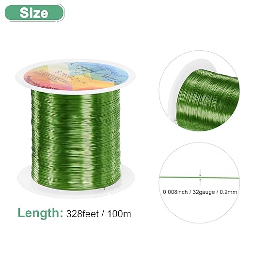 0.2mm Jewelry Wire, 32 Gauge 328FT Craft Wire Copper Beading Wire - Image 3