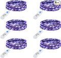 Minetom 6 Pack Purple Fairy Lights Battery Operated - 7ft 20 LED Waterproof by Minetom