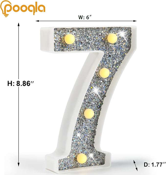 Pooqla Marquee Light up Numbers, Lighted Numbers - Image 6