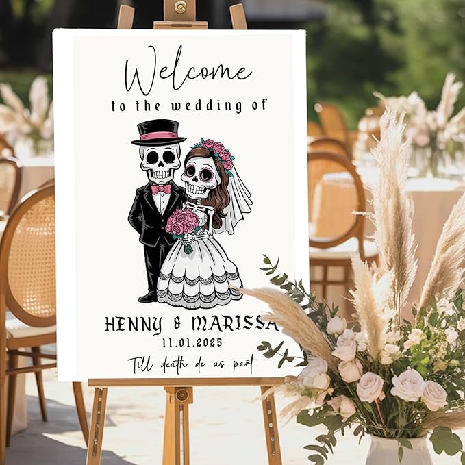 Personalized Halloween Wedding Welcome Sign - Image 7