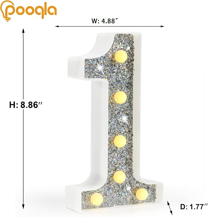 Pooqla Marquee Light up Numbers, Lighted Numbers - Image 6